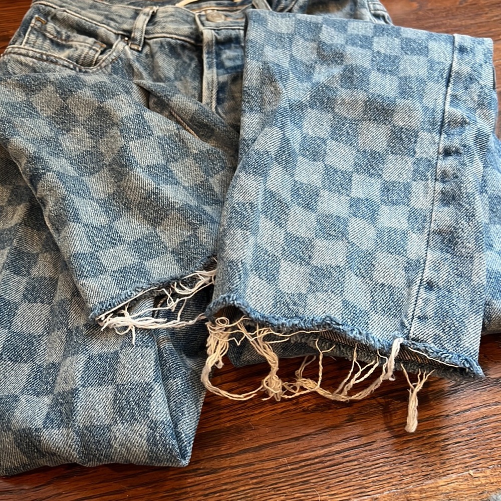 Checkered Jeans - image 2